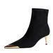 319-A12 European And American Style Banquet Light Luxury Women' Slimming Foot-Shaping Suede Metal Toe Winter Short_vogvips.com
