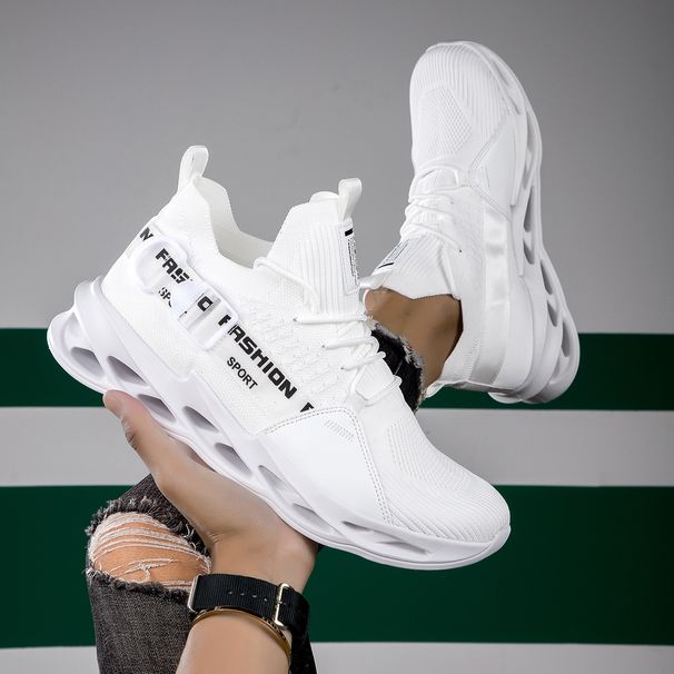 Large Size Sports Style Casual Flyknit Hollow Running Men's Shoes Breathable Comfortable_vogvips.com