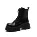Women's Shoes Thick Soled Height Enhancing Martin Boots Popular Autumn And Winter All Match Plus Velvet Retro Round Toe Short Boots Skinny Boots_vogvips.com