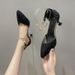 French-style Pearl High-heeled For Women, Thin Heel, 2026 Spring-summer New Model, Youthful And Fresh, Single-strap_vogvips.com