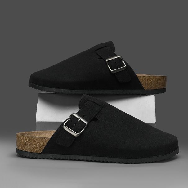Unisex Comfortable Non-Slip Closed Toe Slippers plus Size Roman Sandals Couple's Cork Slippers Trendy Lazy Shoes Wholesale_vogvips.com
