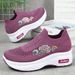 Women's Summer New Lightweight Sponge Casual Thick Soled Women's Height Increasing Breathable Fly Woven Socks Shoes_vogvips.com