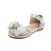 Girls Small And Large Children Baotou Rhinestone Princess Dance Shoes Show Shoes Single Shoes Butterfly Pearl_vogvips.com