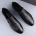 Men's Shoes Casual Leather Shoes Men's Soft-soled Lazy Shoes Warm Fleece Short Boots Medium Help Tooling Shoes Martin Boots_vogvips.com