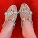 Fine Heel Flip-flops Summer New Round Head Open Toe Sequin Buckle Anti-slip Wear-resistant High-heeled Sandals_vogvips.com