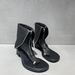 Women's Round Toe Flat Shoes Spring New Genuine Leather Comfortable Versatile Front Zipper Thong Roman Sandals_vogvips.com