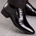 ShoeVault Business Formal Leather British Style Casual Versatile Pointed Toe Slip-On Low-Cut Trendy Fashion Men's Shoes_vogvips.com