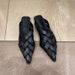 Ready to ship~ Genuine leather pointed toe hollow woven half slippers for women summer flat sandals mules sandals_vogvips.com