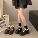 MTX Versatile Chunky Heel Thick Sole Petite Mary Jane Leather Shoes British Style Loafers For Women 2025 Autumn New_vogvips.com