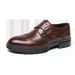 Euro Step Spring New Fashion Trend Large Size 46 Brogue Leather Shoes For Men Business Formal Buckle Thick Sole Height Increasing_vogvips.com