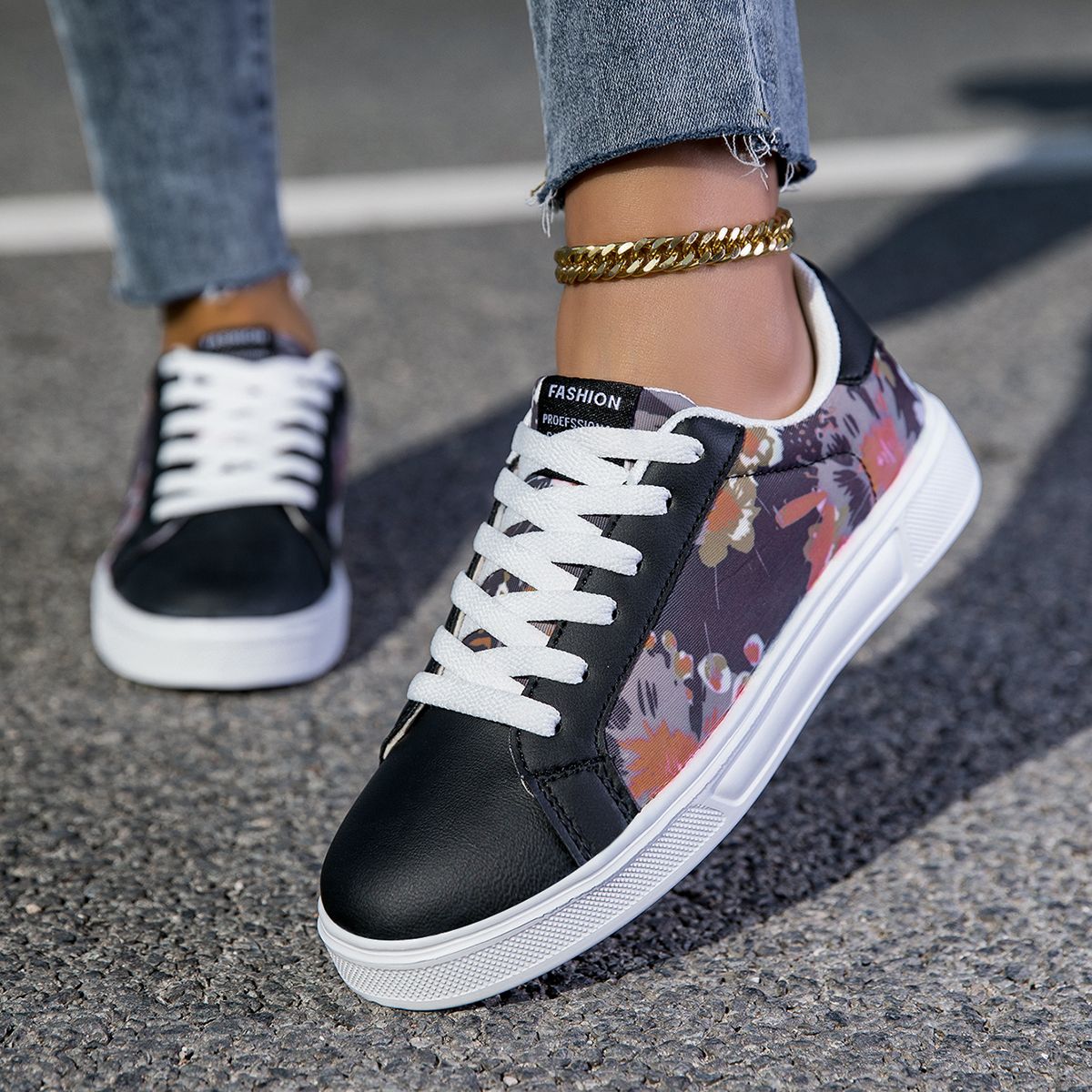 YRZL Womens Casual Lightweight Skateboard For Men Soft Sole Comfortable Walking Shoes Unisex Fashion Sneakers_vogvips.com