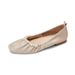 French Retro Square Toe Wrinkled Soft Sole Granny For Women Versatile Flat Single Shoes_vogvips.com