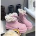 Petite Furry Lace-up Short Niche Design Thick-soled Fashionable Fleece-lined Snow Boots For Women Winter Warm Non-slip_vogvips.com