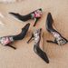High Single Embroidered Shoes, Soft Leather Temperament, Fine Heels, Ladies' Spring And Summer Embroidery Pointed Toe_vogvips.com