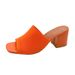 Cross-Border 2024 European And American New Women's Shoes Fashion One-Strap Thick Knitted Wool High Heel Square Toe_vogvips.com