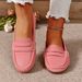 Flat Bean Shoes Women Soft Sole Non-slip Small White Shoes Flat Mouth Comfortable Large Size Women Casual Single Shoes_vogvips.com