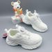 New Double-Mesh Leather 2026 Children's Rotating Buckle Casual Running Shoes For Older Children School White Sneakers_vogvips.com