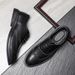 Business round toe leather shoes men's carved Brock dress Derby shoes_vogvips.com