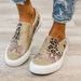 Women's 2024 New Flat Bottom Canvas Lazy Color Block Large Casual Single Lefu Shoes_vogvips.com
