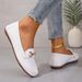 Plus Size Casual Loafers For Women 2024 Spring New Soft Sole Metal Export Single Shoes Flat Lazy Moccasins_vogvips.com