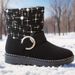 Four Seasons Fleece-Lined, Warm Snow Shoes For Women, Non-Slip Soft Sole, Middle-Aged And Elderly Mom Shoes, Short_vogvips.com