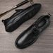 Euro Step Men's Autumn New Business Casual Shoes Genuine Leather Formal Soft Sole Breathable Non-Slip Slip-On Loafers_vogvips.com