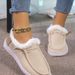 New Oversized Winter Soled Snow Boots Women, With Added Fleece And Thick Fur For Warmth. Large Size Sewn Bag_vogvips.com