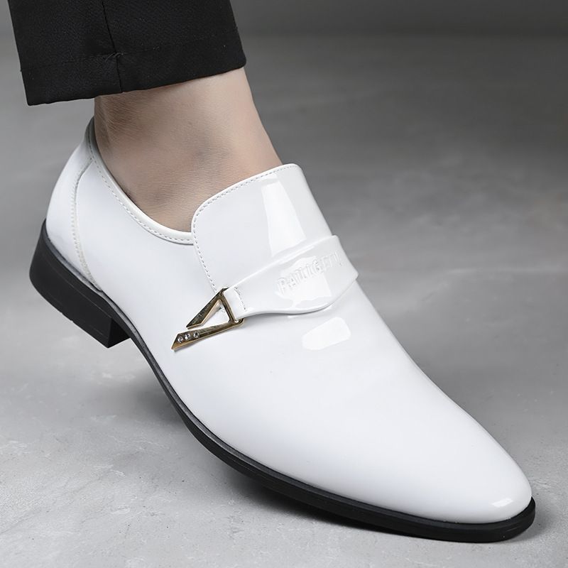 Suitable For All Seasons Men's Classic Casual Pointed Toe Versatile British Style Durable Leather Shoes_vogvips.com