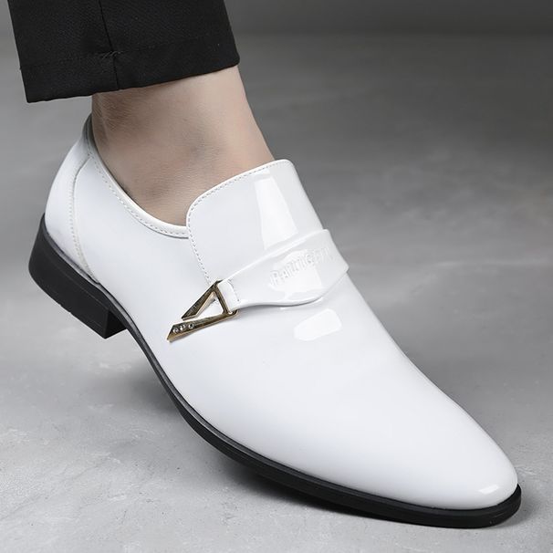 Suitable For All Seasons Men's Classic Casual Pointed Toe Versatile British Style Durable Leather Shoes_vogvips.com