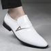 Suitable For All Seasons Men's Classic Casual Pointed Toe Versatile British Style Durable Leather Shoes_vogvips.com