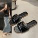 Mature Style Flat Slide Sandals For Women Summer 2025 New Round Comfortable Open Toe Sexy Slippers_vogvips.com