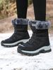 Plus Size Snow Boots For Women 2024 New Winter Warm Fleece Lined Thickened Waterproof Non-Slip Northeast Outdoor Ski_vogvips.com