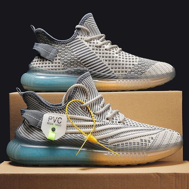 Coconut Shoes Men's Shoes Summer New Breathable Mesh Shoes Men's Trend Versatile Flying Knitting Sports Casual Running Dad Shoes_vogvips.com