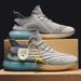 Coconut Shoes Men's Shoes Summer New Breathable Mesh Shoes Men's Trend Versatile Flying Knitting Sports Casual Running Dad Shoes_vogvips.com
