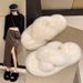 Ins Slippers For Women's Outdoor Wear Summer 2025 New Autumn And Winter Popular Korean Version Fashion Home Cross Hairy_vogvips.com