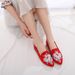Women’s Shoes Spring And Summer New Embroidered Style Retro Pointed Low Heel Embroidered Cloth Shoes Women's Single Shoes_vogvips.com