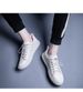 First Layer Cowhide Men's Shoes Solid Color Men's Board Shoes Casual Leather Shoes Men's Small Black Shoes Men_vogvips.com