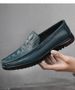 Crocodile Pattern Casual Leather Shoes Men's Soft-soled Foot Cover Lazy Beanie Shoes Driving Shoes Dad Shoes_vogvips.com