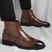European Station Boutique Soft-toed Boots For Men, New Chelsea Business High-top Men's Shoes, Korean Style Casual_vogvips.com