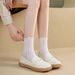 First-layer Cowhide Two-way Wear White Casual Sneakers Women, 2026 Spring Autumn Versatile Loafers For Pregnant Women_vogvips.com