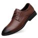 Men's Casual Leather Shoes Dress Style Thick Root Work Men's Shoes Men's_vogvips.com