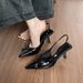 Niche French-style Red Women, New Summer Model, Elegant Socialite Pointed-toe Backless Sandals For Women_vogvips.com