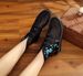 Summer Boots Floral Fabric Patchwork Lace Mesh Breathable Ethnic Style Buckle Embroidered Women's Single Shoes Sandals_vogvips.com