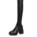 2023 Autumn Winter Fashion Thick Sole Chunky Over-the-Knee Women's Heel Long Tube Slim Elastic Zipper High Boots_vogvips.com