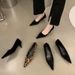 French Style Small High Heels, Women's Professional Black, 2026 Autumn And Winter New Item, Slim Heel, Shallow Mouth,_vogvips.com