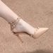 2025 Spring New Style Nude High Heels With Rivets, Sexy Pointed Toe, Studded Strap Sandals For Women, Elegant Thin Heel_vogvips.com