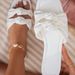 Women's plus Size Flat Sandals Solid Color Open Toe Southeast Asian Style Beach Slippers with Bow Cross Border Design_vogvips.com