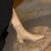 Milk Tea Pointed Toe Small Size Short For Women, Mid Genuine Leather Back Zipper Stretch Slim Boots, Nude Color Chunky_vogvips.com