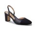 In-stock Foreign Trade Cross-border French-style Chunky Heel High-heeled Color-blocked Backless Closed-toe Sandals,_vogvips.com