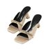 Springnew Arrival Little Mom Sense Rhinestone Outwear Sandals Women's Silks And Satins Square Toe High Heel Sandals Open Toe Stiletto Heel_vogvips.com